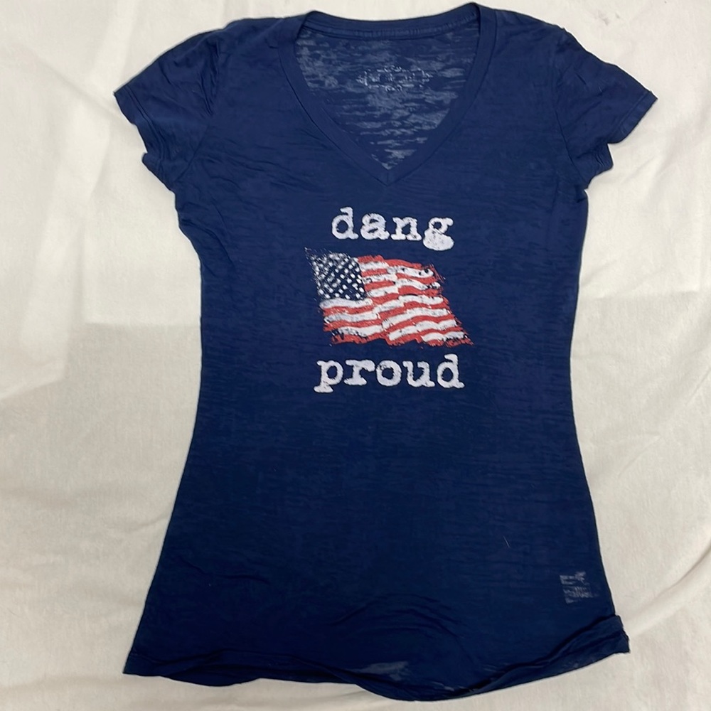 Dang Proud American Flag Shirt by Dang Chicks